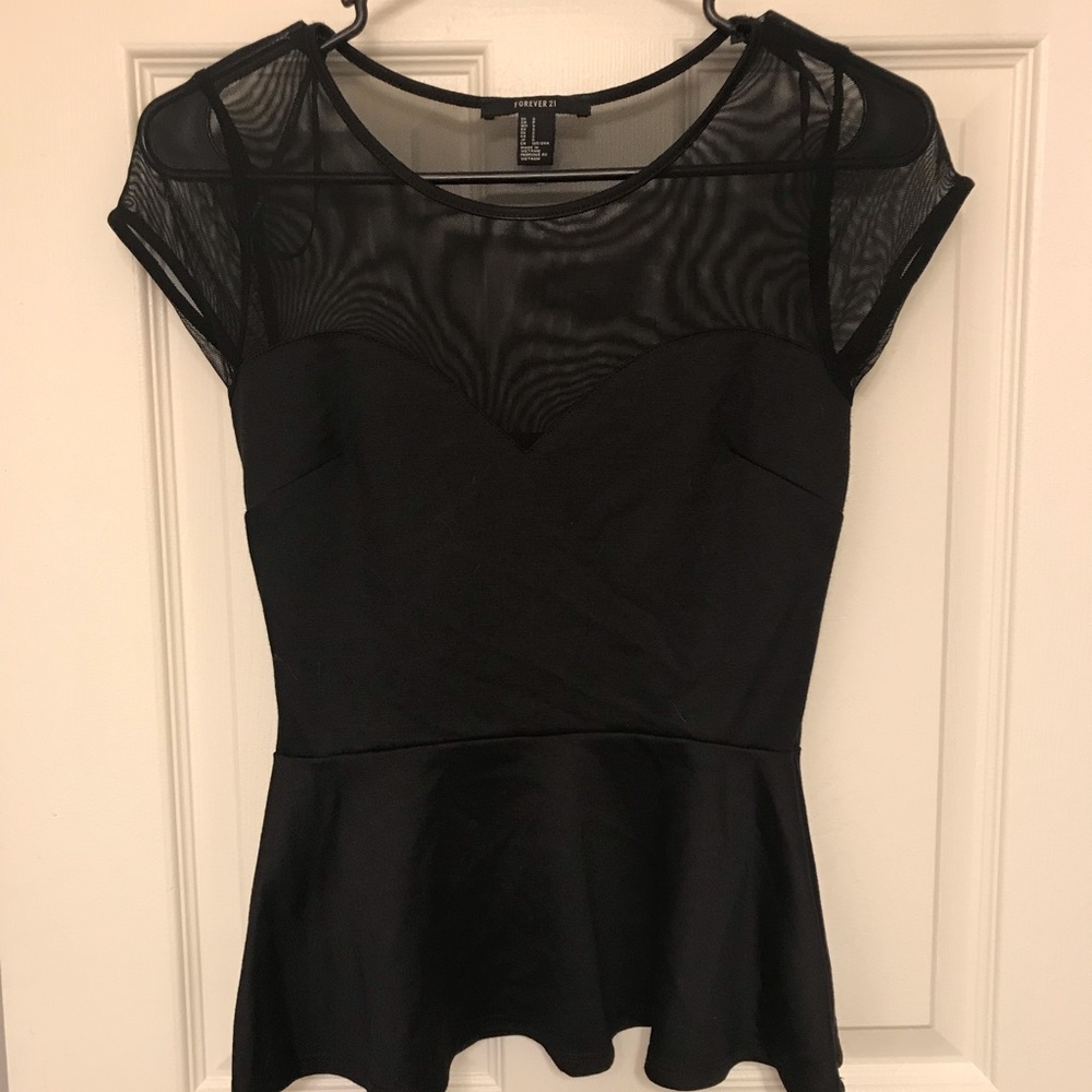 Back peplum with shear sweetheart neckline